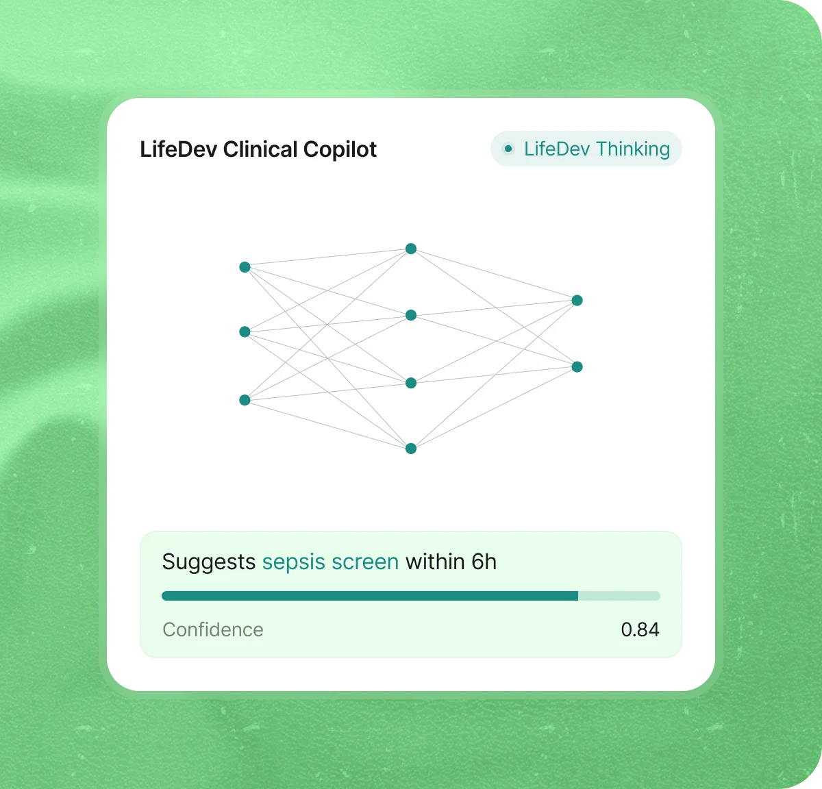 LifeDev artificial intelligence clinical copilot interface